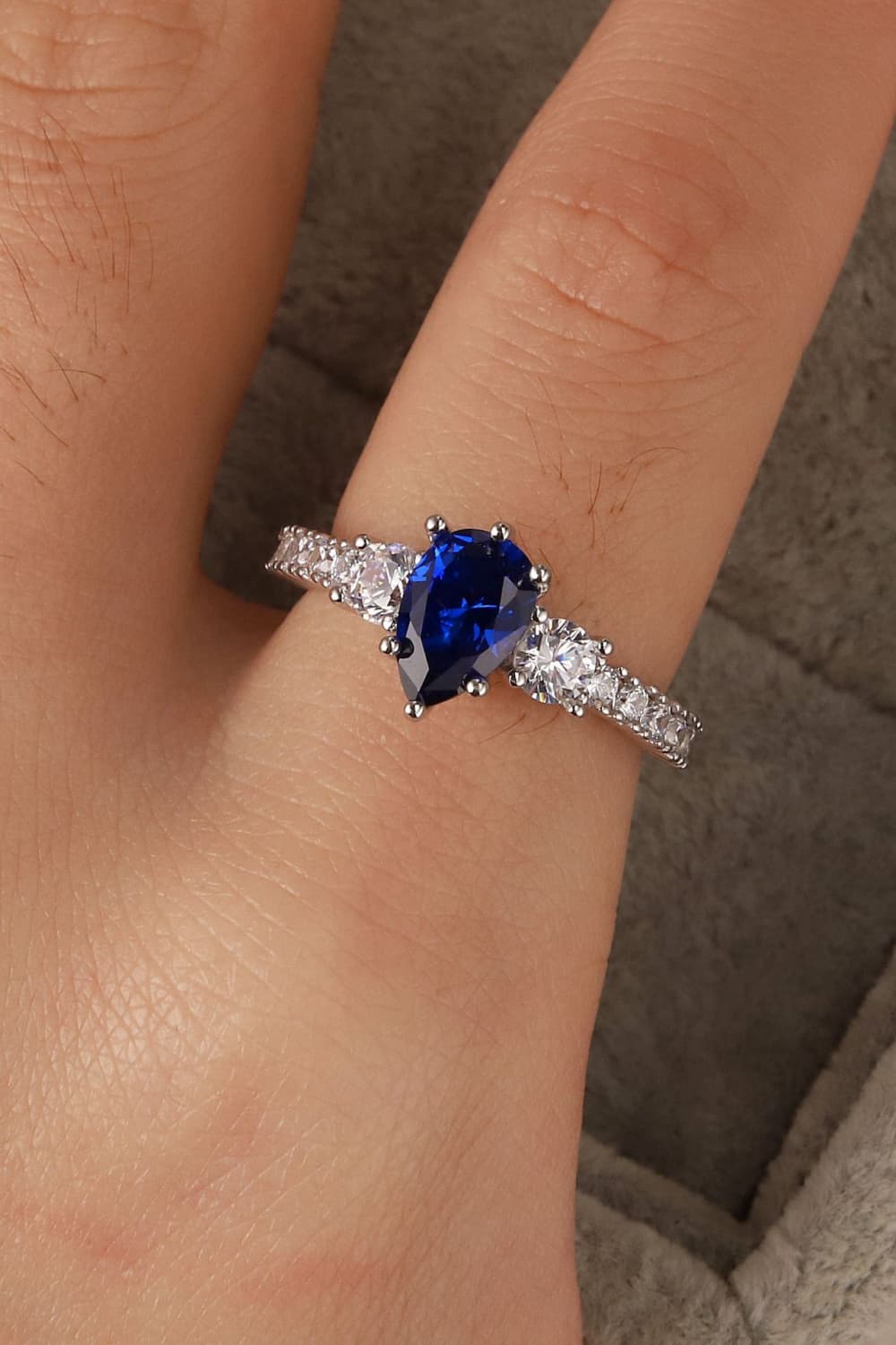 Spinel Pear Shape Ring - Divine Silver