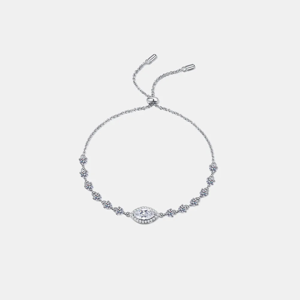 1 Carat Moissanite 925 Sterling Silver Bracelet - Divine Silver