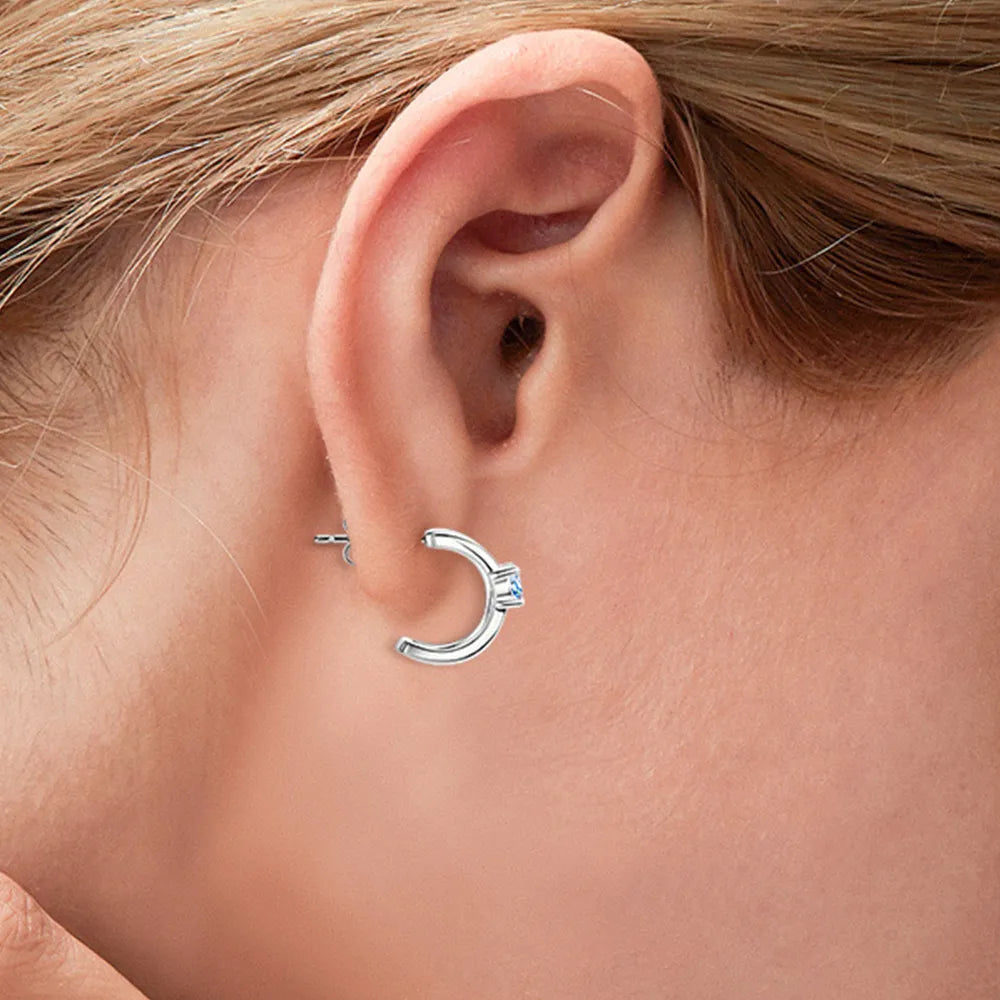 Moissanite 925 Sterling Silver Earrings - Divine Silver