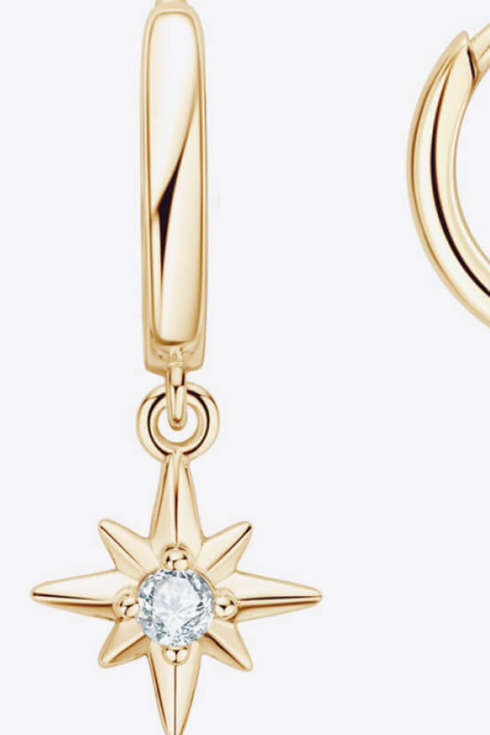 Moissanite Star Drop Earrings - Divine Silver