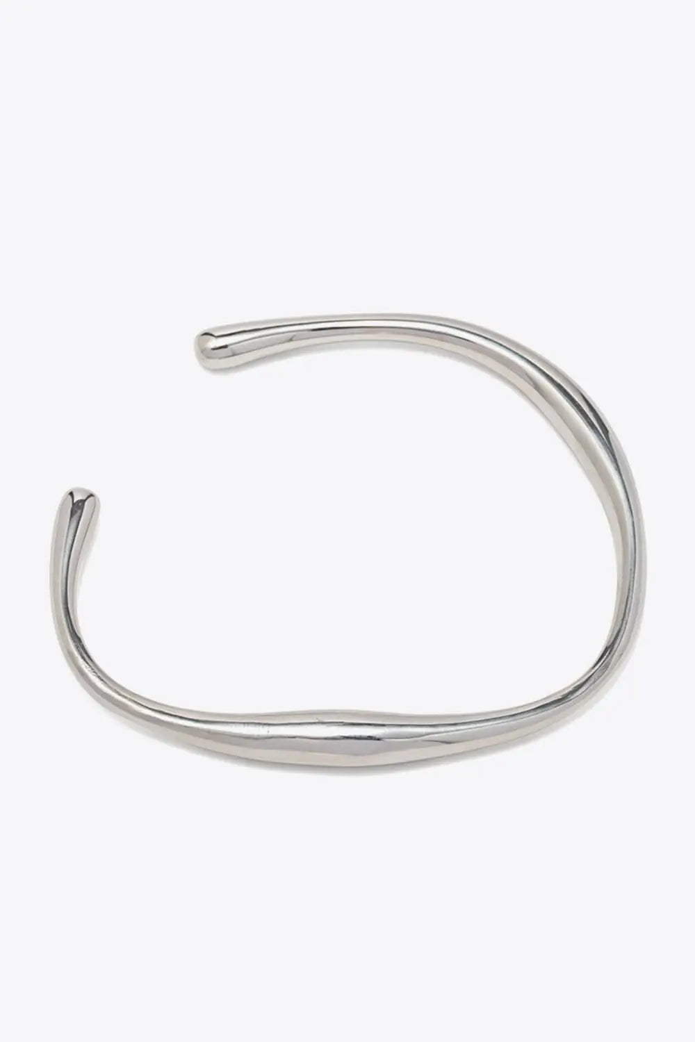 Stainless Steel Open Bracelet - Divine Silver