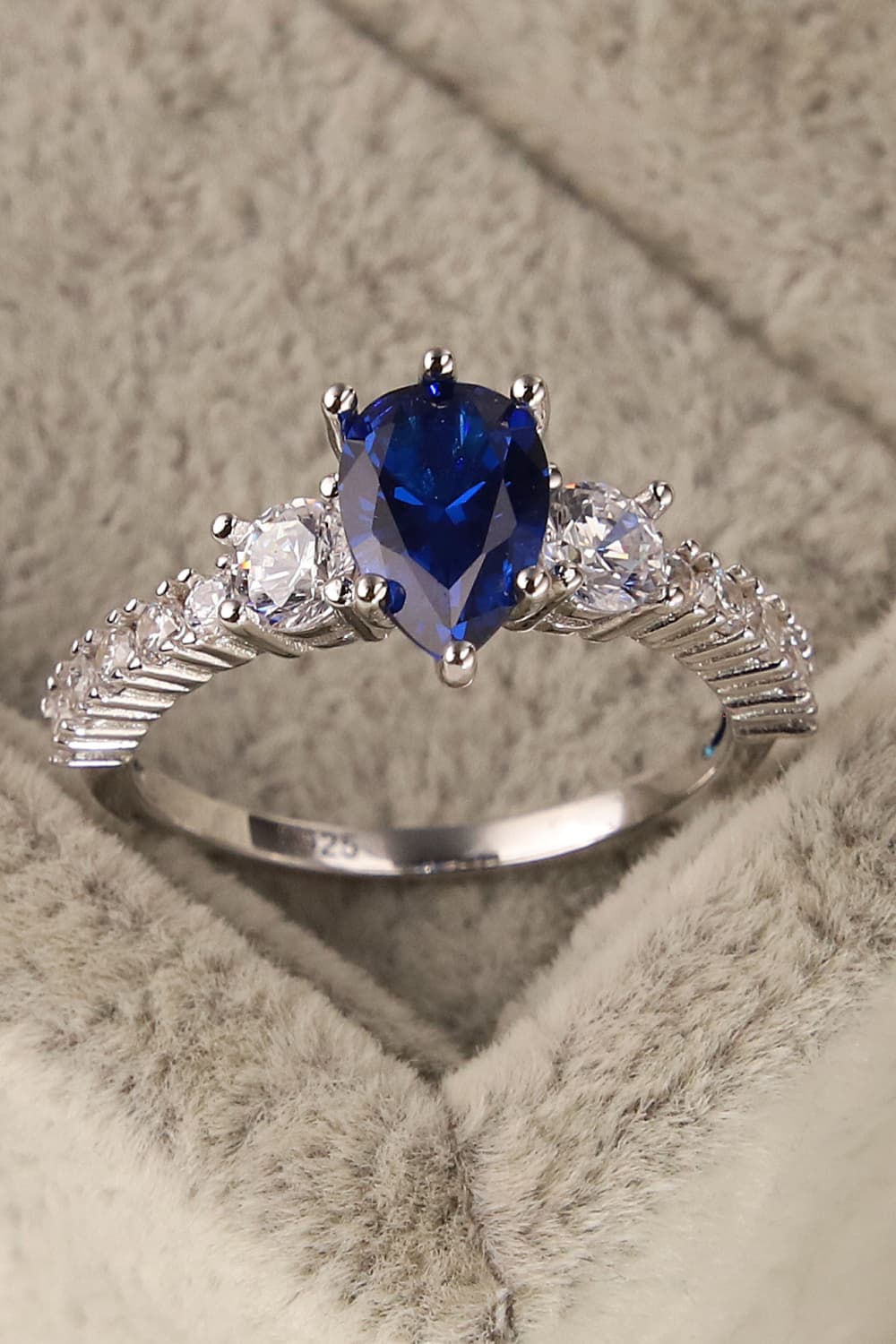 Spinel Pear Shape Ring - Divine Silver