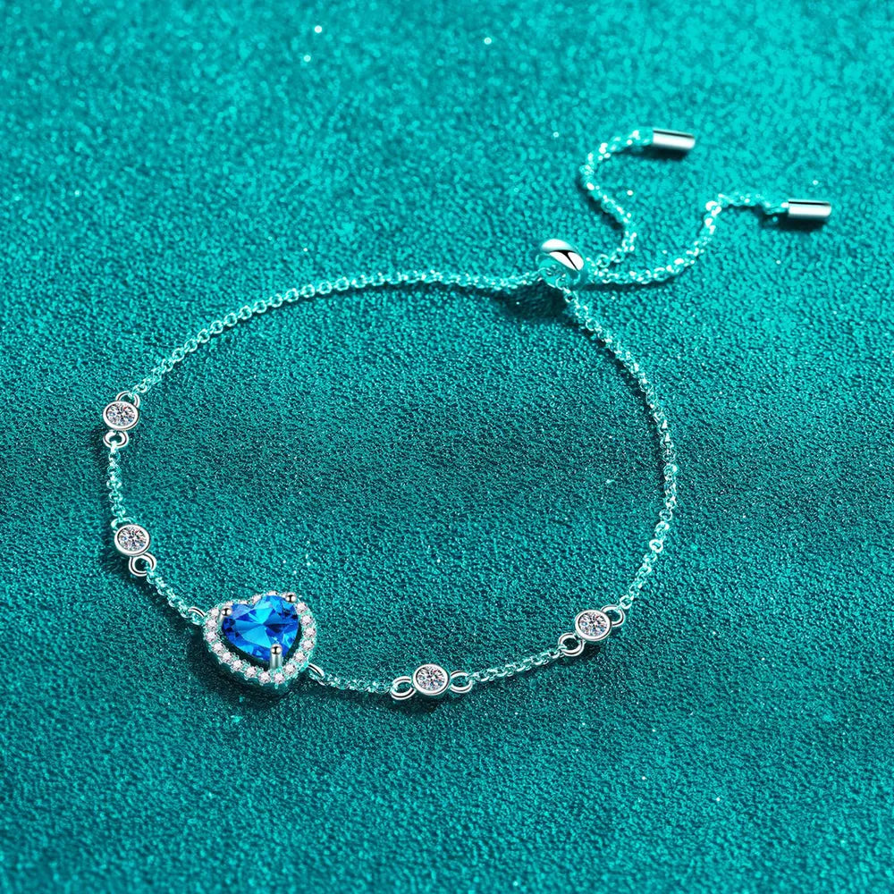 1 Carat Moissanite 925 Sterling Silver Bracelet - Divine Silver