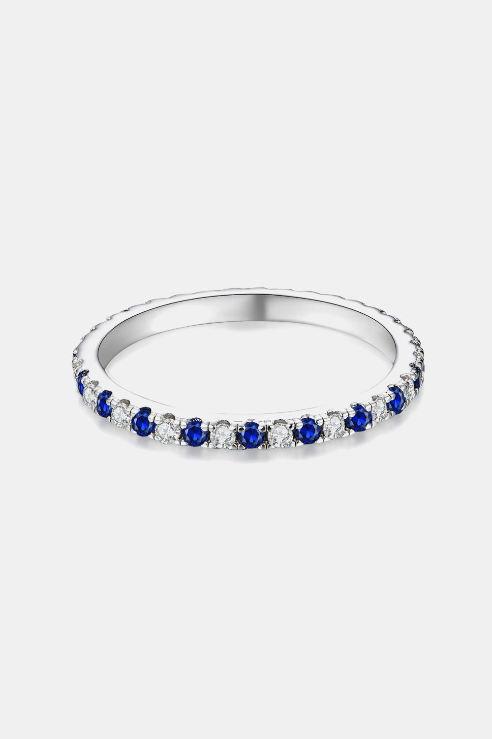 Moissanite Lab-Grown Sapphire Rings - Divine Silver