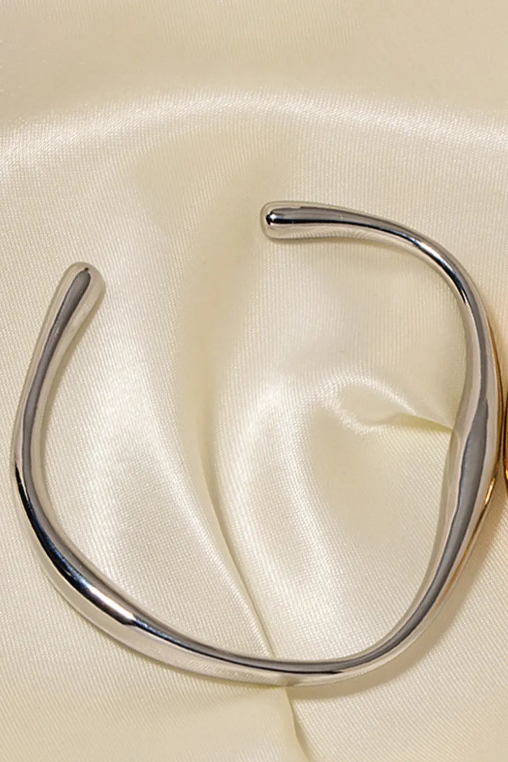 Stainless Steel Open Bracelet - Divine Silver