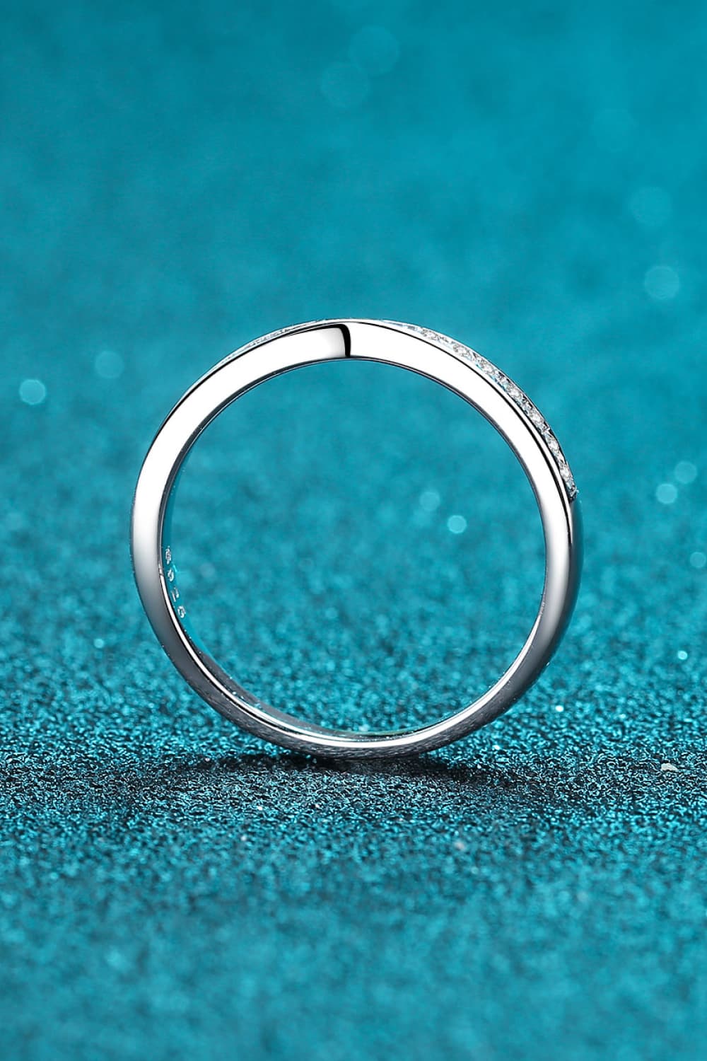 Moissanite Rhodium-Plated Ring - Divine Silver