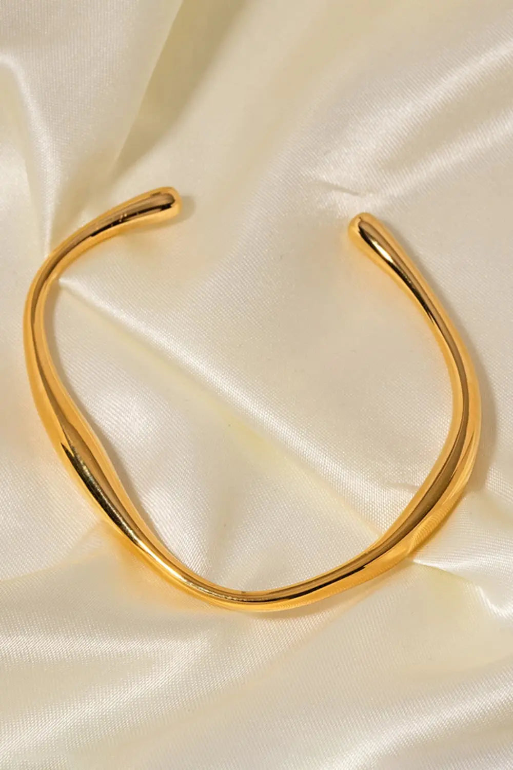 Stainless Steel Open Bracelet - Divine Silver