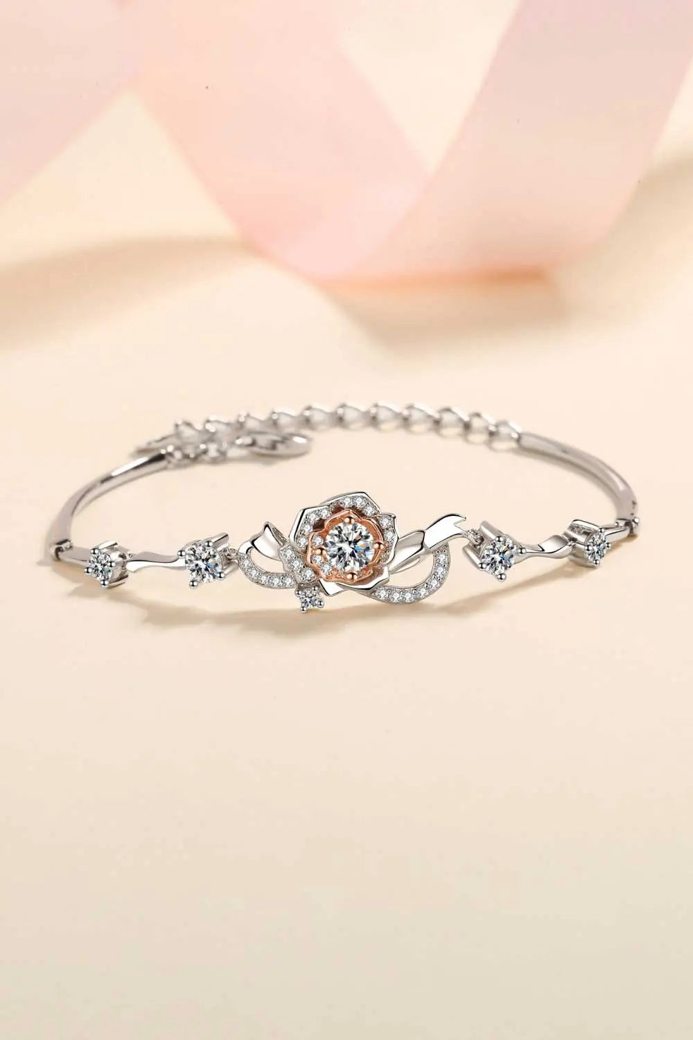 925 Sterling Silver Moissanite Bracelet - Divine Silver
