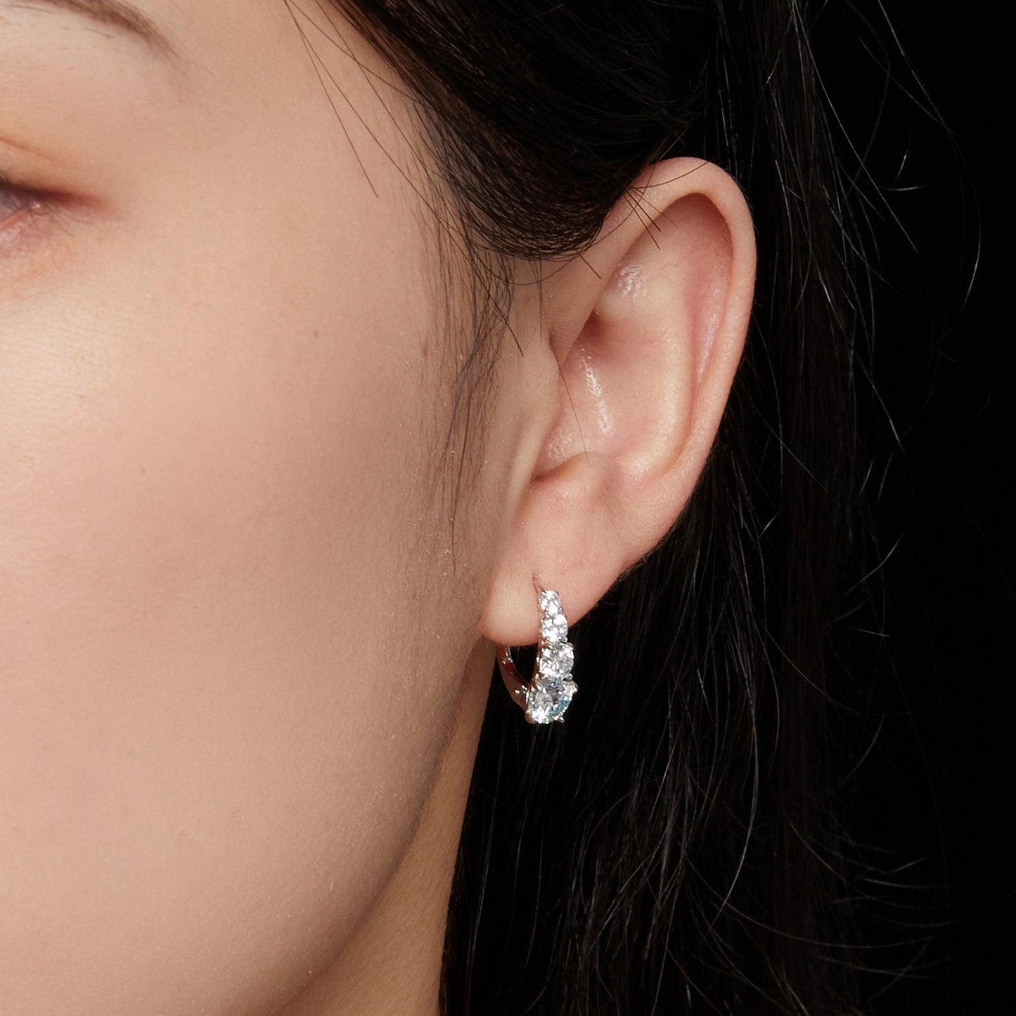 Moissanite Ear 925 Sterling Silver