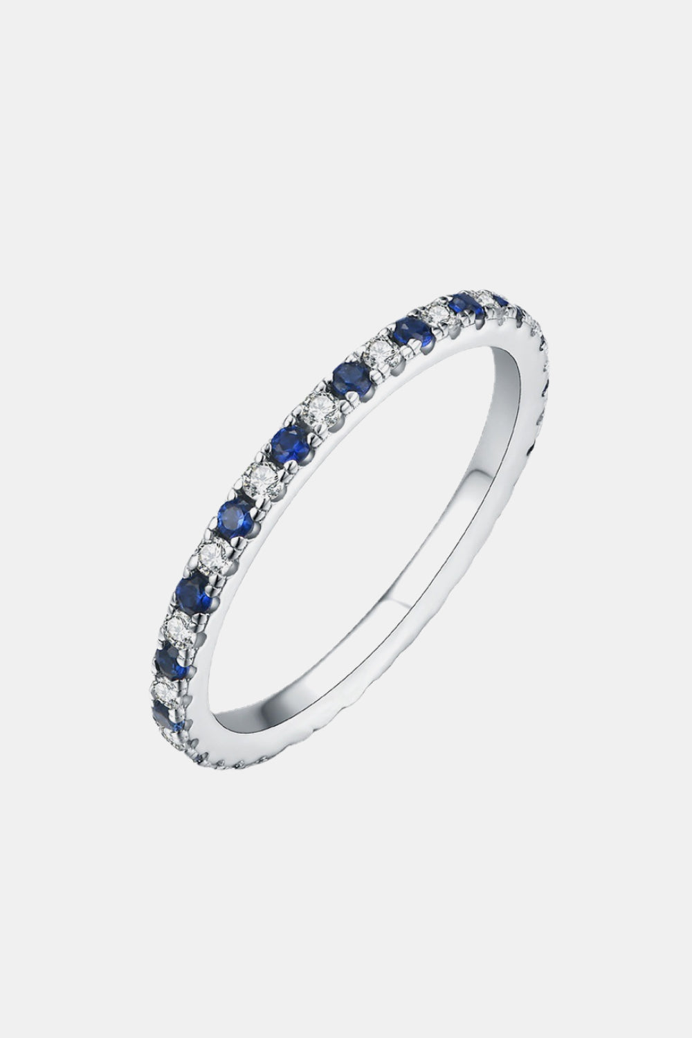 Moissanite Lab-Grown Sapphire Rings - Divine Silver