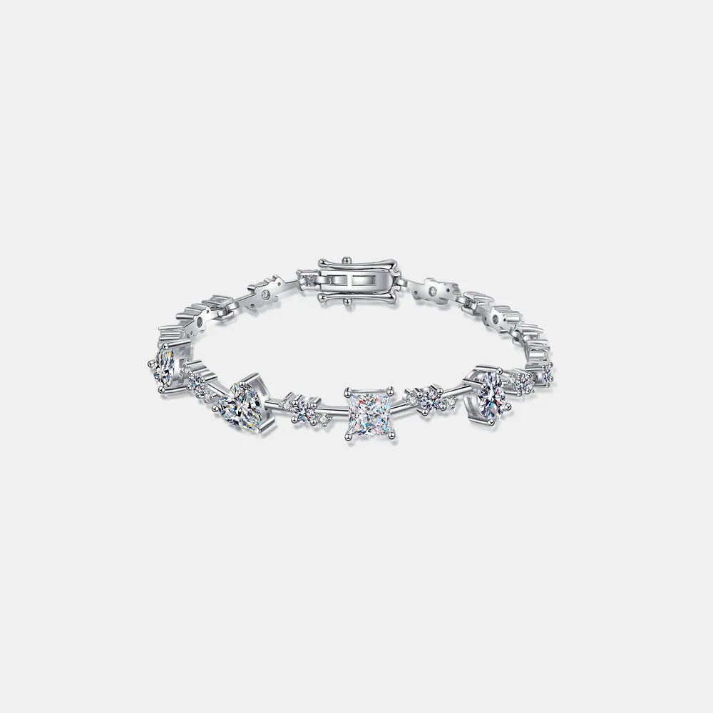 6.2 Carat Moissanite 925 Sterling Silver Bracelet - Divine Silver