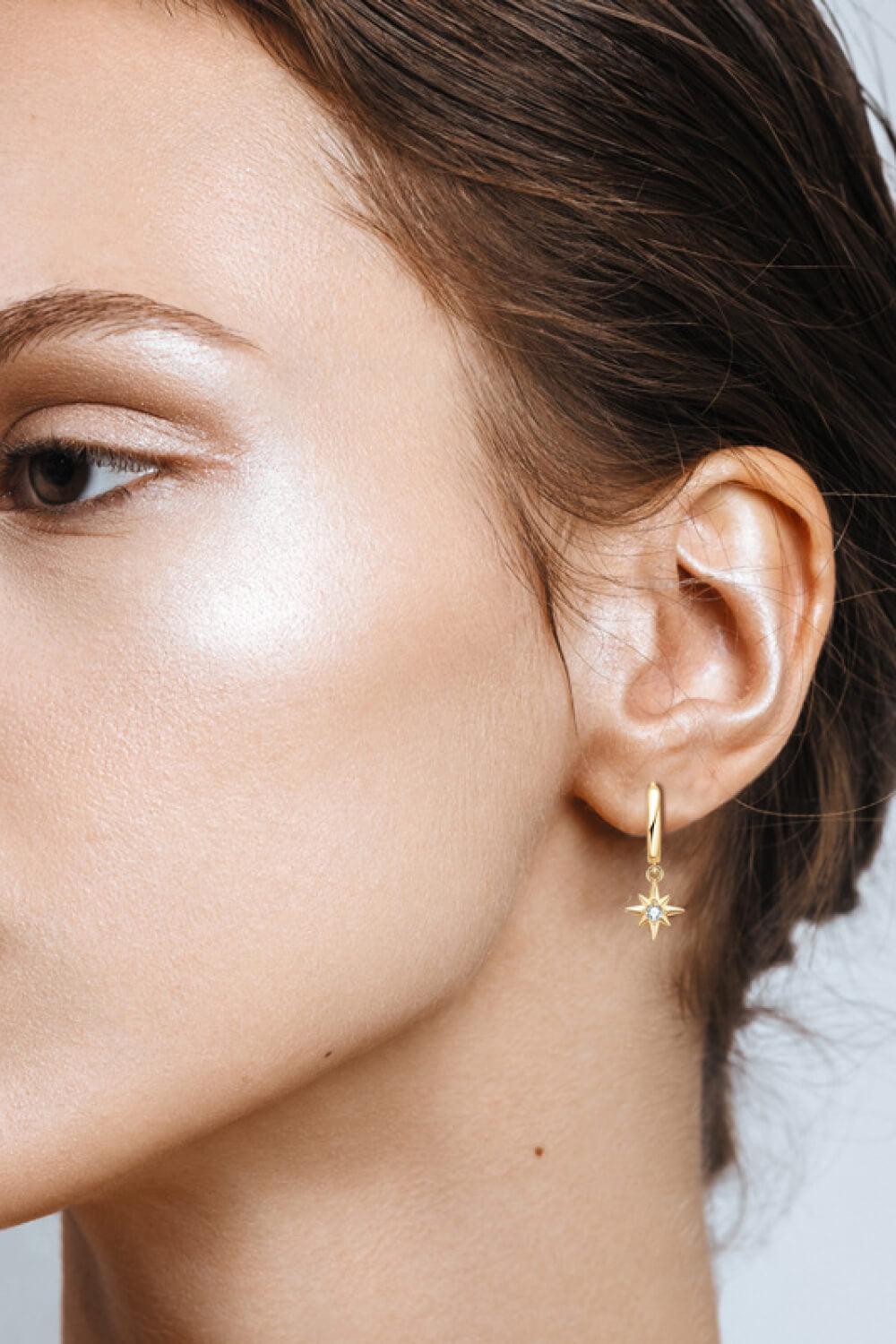 Moissanite Star Drop Earrings - Divine Silver