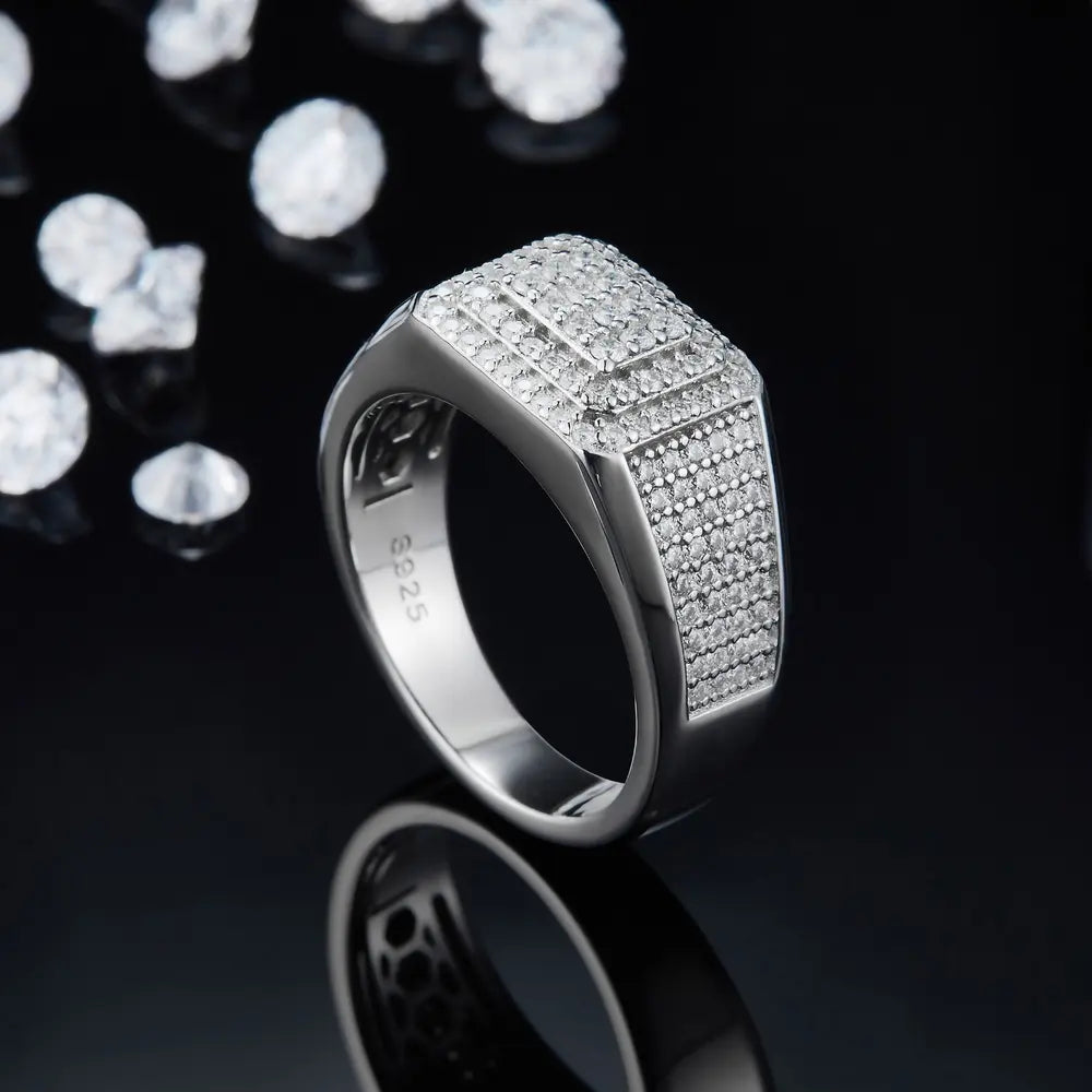 Moissanite 925 Sterling Silver Ring - Divine Silver