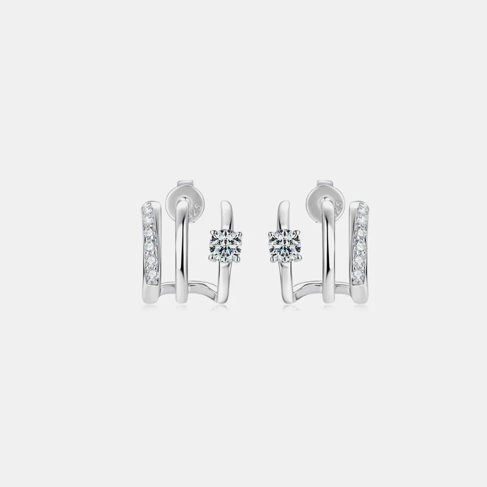 Moissanite 925 Sterling Silver Earrings - Divine Silver