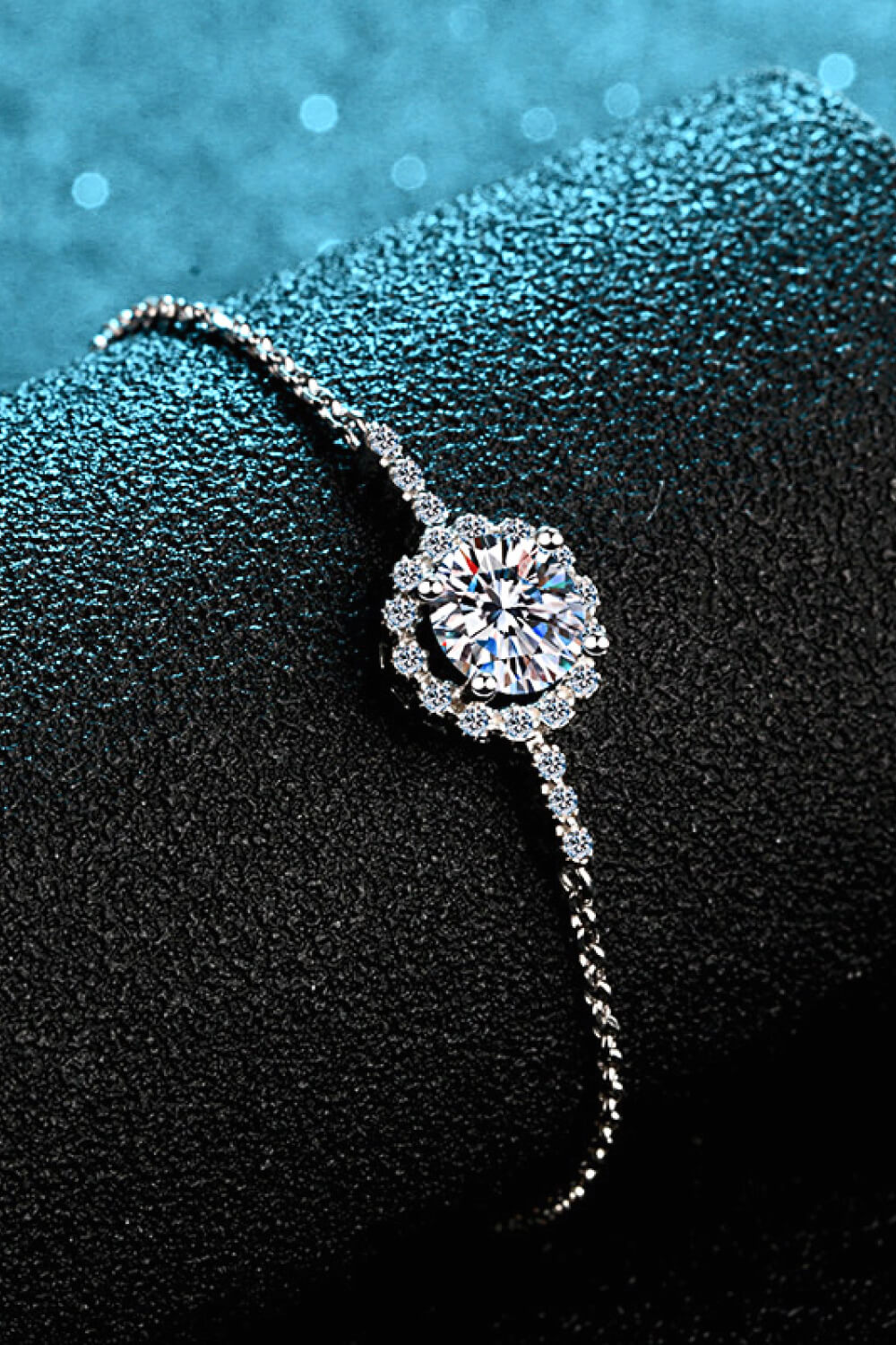 1 Carat Moissanite Chain Bracelet - Divine Silver