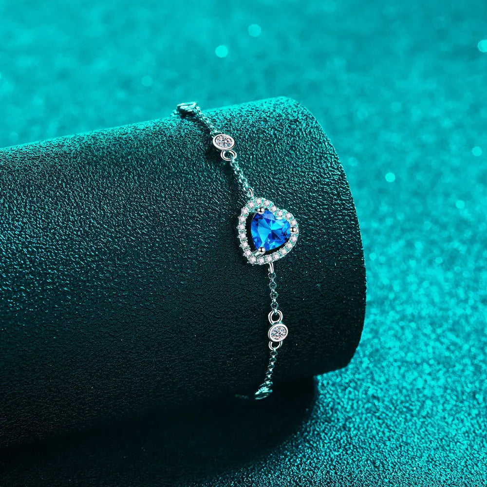 1 Carat Moissanite 925 Sterling Silver Bracelet - Divine Silver