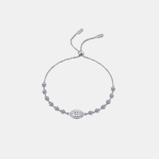 1 Carat Moissanite 925 Sterling Silver Bracelet - Divine Silver