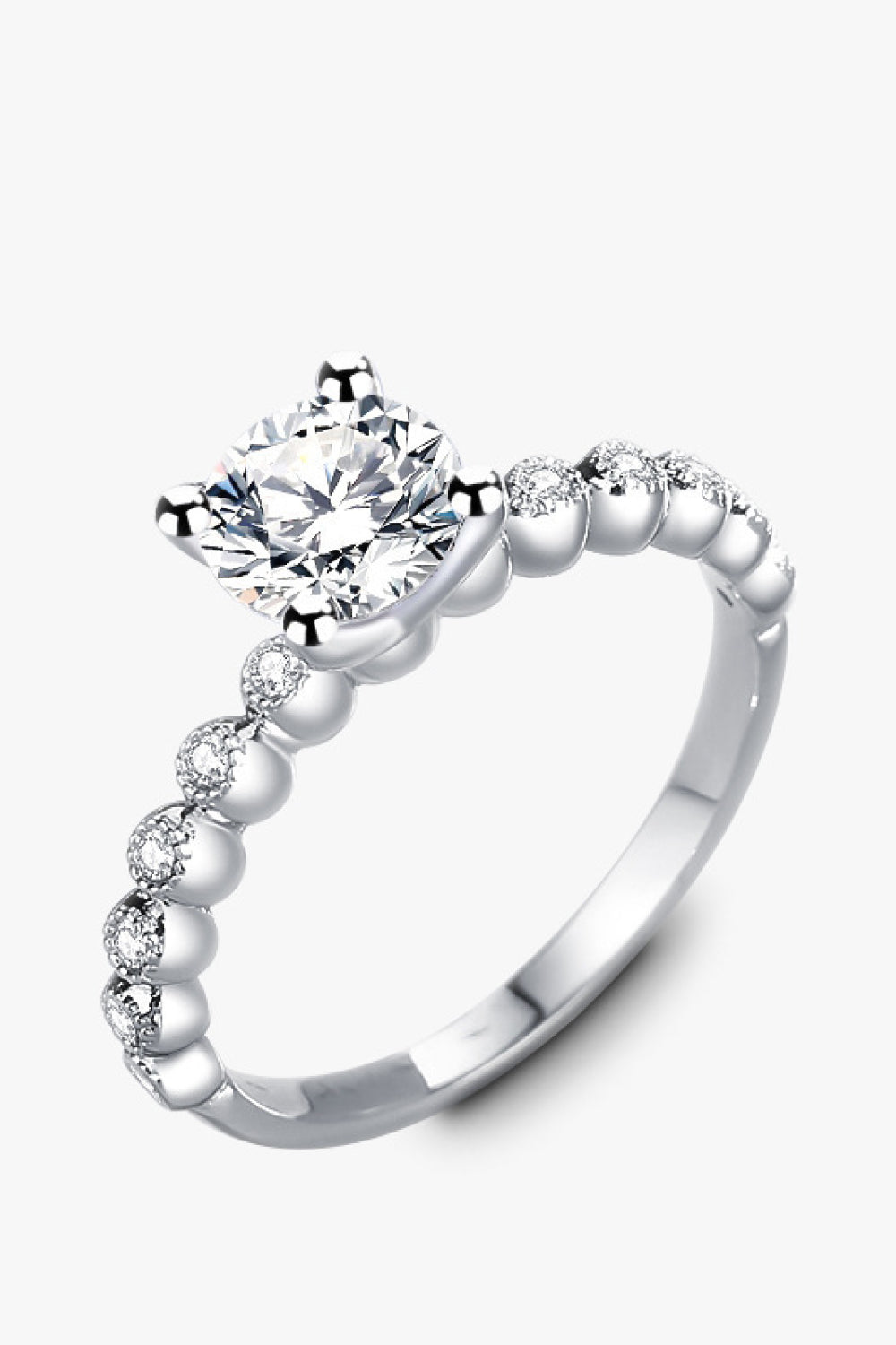 Classic 4-Prong Moissanite Ring - Divine Silver