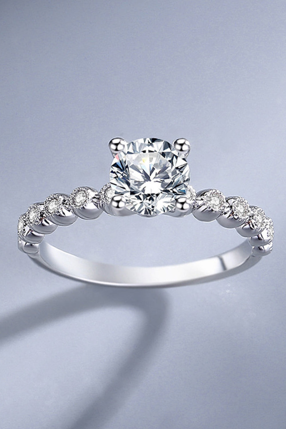 Classic 4-Prong Moissanite Ring - Divine Silver