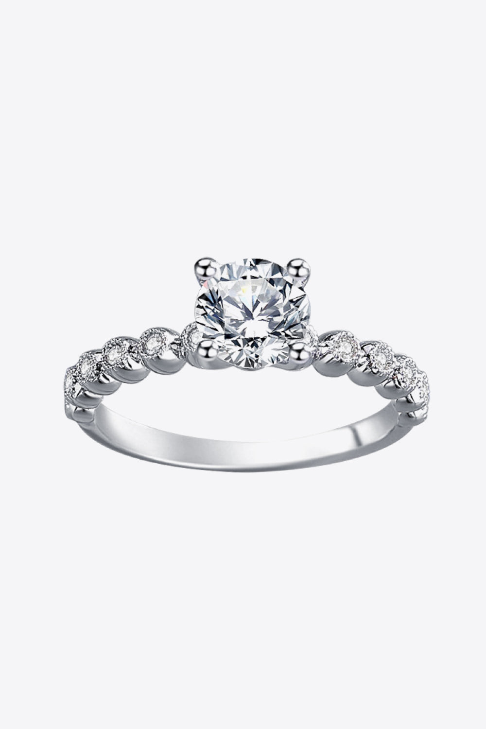 Classic 4-Prong Moissanite Ring - Divine Silver