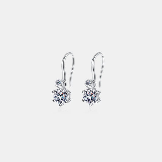 2 Carat Moissanite 925 Sterling Silver Earrings - Divine Silver
