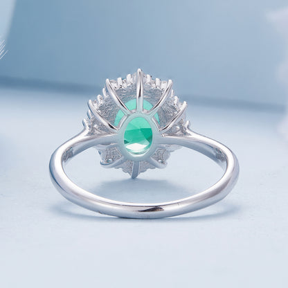 Light Green Ring 925 Sterling Silver