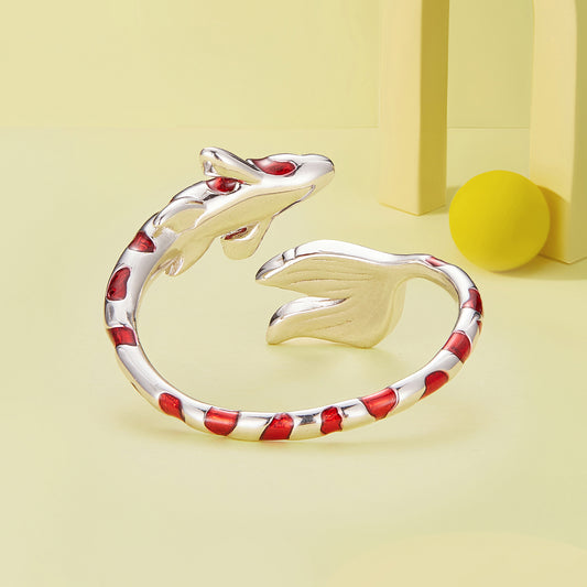 Lucky Fish Red 925 Sterling Silver