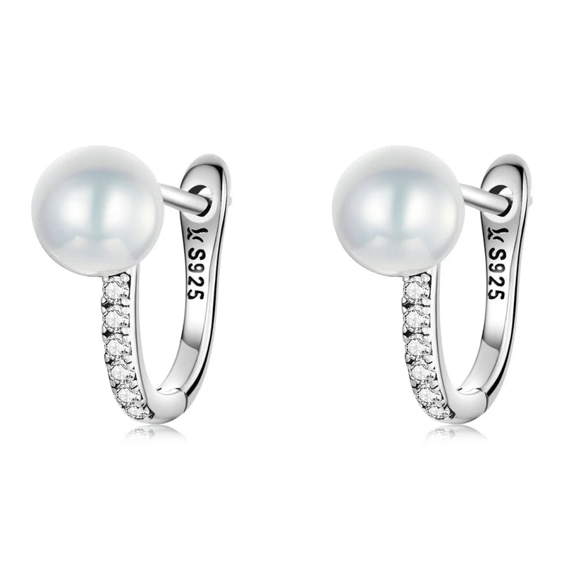925 Sterling Silver Earrings with Pearls