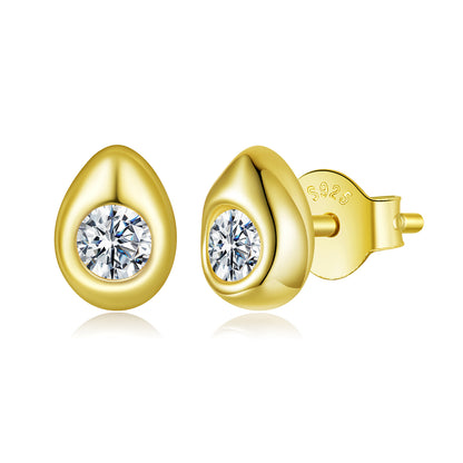 Moissanite Diamond Pearl Earrings 925