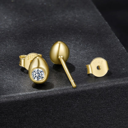 Moissanite Diamond Pearl Earrings 925