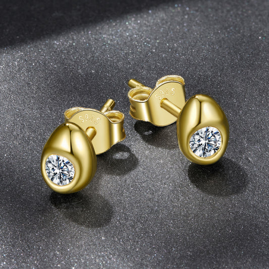 Moissanite Diamond Pearl Earrings 925