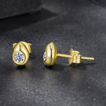 Moissanite Diamond Pearl Earrings 925