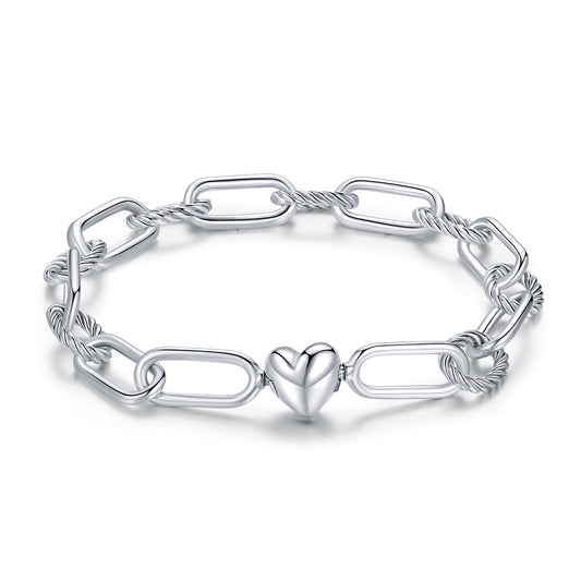 Heart Love Bracelet 925 Sterling Silver
