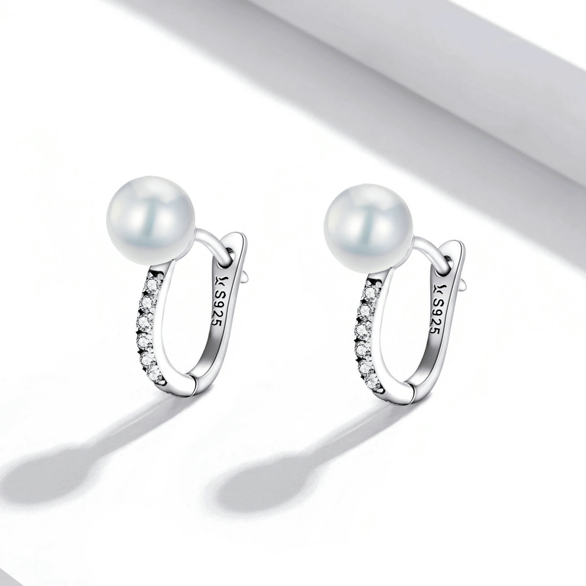 925 Sterling Silver Earrings with Pearls