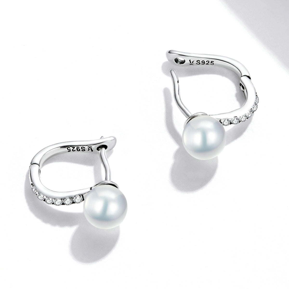 925 Sterling Silver Earrings with Pearls