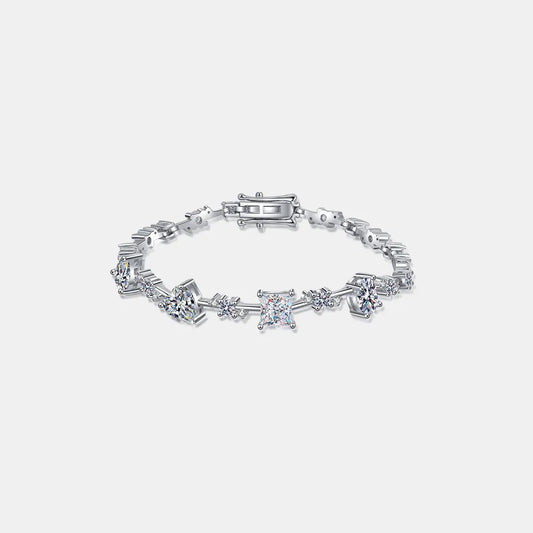 6.2 Carat Moissanite 925 Sterling Silver Bracelet - Divine Silver