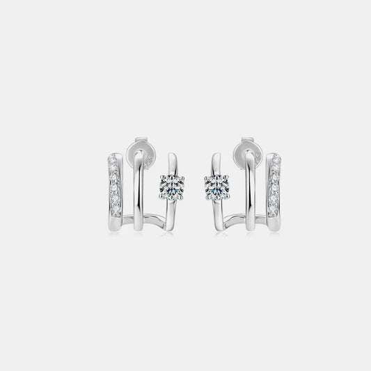 Moissanite 925 Sterling Silver Earrings - Divine Silver