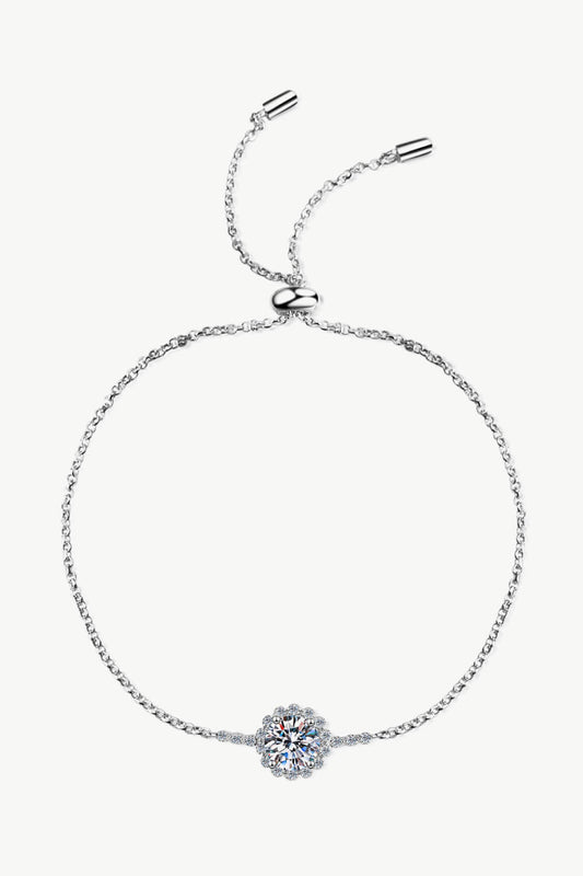 1 Carat Moissanite Chain Bracelet - Divine Silver