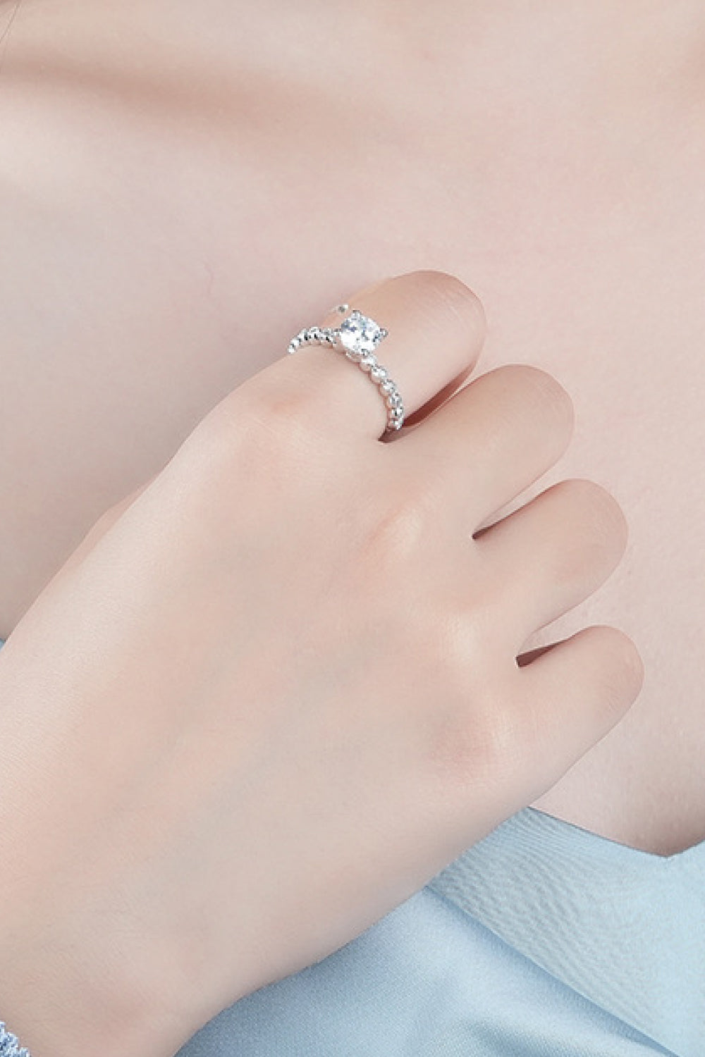Classic 4-Prong Moissanite Ring - Divine Silver